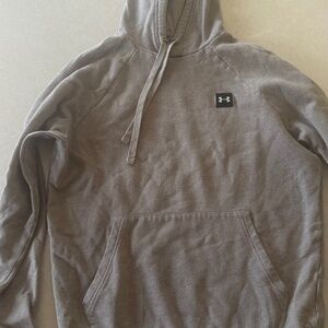 Under Armour Men’s Small Hoodie | Gray Pullover | Minor Stain Right Sleeve